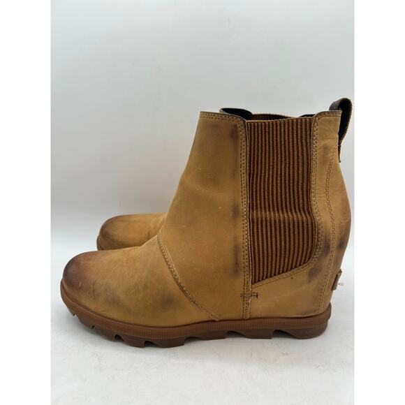 Sorel Joan of Arctic Wedge II Chelsea Wedge Platform Bootie Boot Camel brown 8.5 - Picture 4 of 7